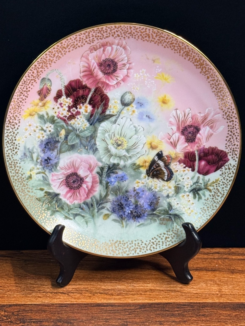 W.L. George “Poppy Pastorale” by Lena Liu Collector Plate